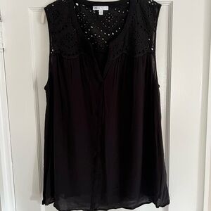 Black Sleeveless Top size 2X